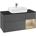 Villeroy & Boch Tvättställsskåp Finion med 3 Lådor Hylla och Bänkskiva för Centrerat F172PCGK