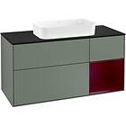 Villeroy & Boch Tvättställsskåp Finion med 3 Lådor Hylla och Bänkskiva för Fristående F302HBGM
