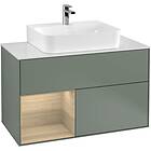 Villeroy & Boch Tvättställsskåp Finion med 2 Lådor Hylla och Bänkskiva för Centrerat F111PCGM