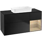 Villeroy & Boch Tvättställsskåp Finion med 3 Lådor Hylla och Bänkskiva för Fristående F712PCPD