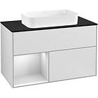 Villeroy & Boch Tvättställsskåp Finion med 2 Lådor Hylla och Bänkskiva för Fristående F242MTMT