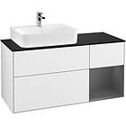 Villeroy & Boch Tvättställsskåp Finion med 3 Lådor Hylla och Bänkskiva för Ocentrerat G152GKGF