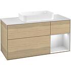 Villeroy & Boch Tvättställsskåp Finion med 3 Lådor Hylla och Bänkskiva för Fristående F301MTPC
