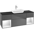 Villeroy & Boch Tvättställsskåp Finion med Två Hyllor och Bänkskiva för Fristående från Artis Collaro F862GFGK