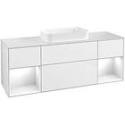 Villeroy & Boch Tvättställsskåp Finion med Två Hyllor och Bänkskiva för Fristående F331GFGF