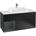 Villeroy & Boch Tvättställsskåp Finion med 3 Lådor Hylla och Bänkskiva för Ytmonterat G411HGPD