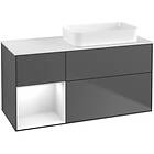 Villeroy & Boch Tvättställsskåp Finion med 3 Lådor Hylla och Bänkskiva för Ocentrerat Fristående G681GFGK