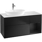 Villeroy & Boch Tvättställsskåp Finion med 3 Lådor Hylla och Bänkskiva för Ocentrerat från Artis Collaro G811PDPD