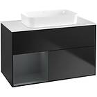 Villeroy & Boch Tvättställsskåp Finion med 2 Lådor Hylla och Bänkskiva för Fristående F651HGPD