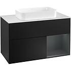 Villeroy & Boch Tvättställsskåp Finion med 2 Lådor Hylla och Bänkskiva för Fristående F251HGPD