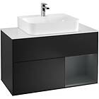 Villeroy & Boch Tvättställsskåp Finion med 2 Lådor Hylla och Bänkskiva för Centrerat F121HGPD