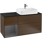 Villeroy & Boch Tvättställsskåp Finion med 3 Lådor Hylla och Bänkskiva för Ocentrerat Ytmonterat G392GKGN