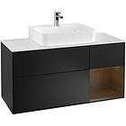 Villeroy & Boch Tvättställsskåp Finion med 3 Lådor Hylla och Bänkskiva för Centrerat G171GNPD