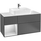 Villeroy & Boch Tvättställsskåp Finion med 3 Lådor Hylla och Bänkskiva för Centrerat F161MTGK