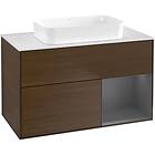 Villeroy & Boch Tvättställsskåp Finion med 2 Lådor Hylla och Bänkskiva för Fristående F661GKGN