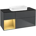 Villeroy & Boch Tvättställsskåp Finion med 3 Lådor Hylla och Bänkskiva för Fristående F702HFHG