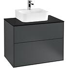 Villeroy & Boch Tvättställsskåp Finion med 2 Lådor och Bänkskiva för Kompakt G08200HG