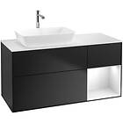 Villeroy & Boch Tvättställsskåp Finion med 3 Lådor Hylla och Bänkskiva för Ocentrerat från Artis Collaro F811GFPD