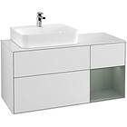 Villeroy & Boch Tvättställsskåp Finion med 3 Lådor Hylla och Bänkskiva för Ocentrerat G151GMMT