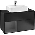 Villeroy & Boch Tvättställsskåp Finion med 2 Lådor Hylla och Bänkskiva för Centrerat F112GKPD
