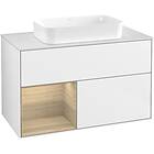 Villeroy & Boch Tvättställsskåp Finion med 2 Lådor Hylla och Bänkskiva för Fristående F651PCGF
