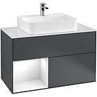 Villeroy & Boch Tvättställsskåp Finion med 2 Lådor Hylla och Bänkskiva för Centrerat G111GFHG