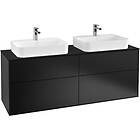 Villeroy & Boch Tvättställsskåp Finion med 4 Lådor och Bänkskiva för Två Ytmonterade F43200PD