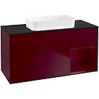 Villeroy & Boch Tvättställsskåp Finion med 3 Lådor Hylla och Bänkskiva för Fristående F712HBHB
