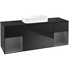 Villeroy & Boch Tvättställsskåp Finion med Två Hyllor och Bänkskiva för Fristående F742GKPD