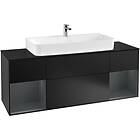 Villeroy & Boch Tvättställsskåp Finion med Två Hyllor och Bänkskiva för Centrerat F212HGPD