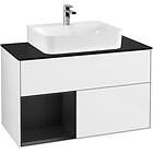 Villeroy & Boch Tvättställsskåp Finion med 2 Lådor Hylla och Bänkskiva för Centrerat G112PDGF