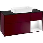 Villeroy & Boch Tvättställsskåp Finion med 3 Lådor Hylla och Bänkskiva för Fristående G302GFHB