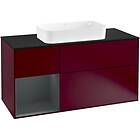 Villeroy & Boch Tvättställsskåp Finion med 3 Lådor Hylla och Bänkskiva för Fristående G292HGHB