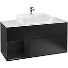 Villeroy & Boch Tvättställsskåp Finion med 3 Lådor Hylla och Bänkskiva för Ytmonterat F411PDPD