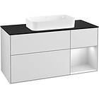 Villeroy & Boch Tvättställsskåp Finion med 3 Lådor Hylla och Bänkskiva för Fristående G302MTMT