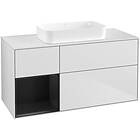 Villeroy & Boch Tvättställsskåp Finion med 3 Lådor Hylla och Bänkskiva för Fristående F701PDMT