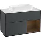 Villeroy & Boch Tvättställsskåp Finion med 2 Lådor Hylla och Bänkskiva för Fristående G251GNHG
