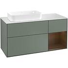 Villeroy & Boch Tvättställsskåp Finion med 3 Lådor Hylla och Bänkskiva för Ocentrerat Fristående G281GNGM
