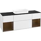 Villeroy & Boch Tvättställsskåp Finion med Två Hyllor och Bänkskiva för Fristående F742GNGF