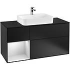 Villeroy & Boch Tvättställsskåp Finion med 3 Lådor Hylla och Bänkskiva för Ytmonterat G412MTPD
