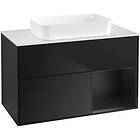 Villeroy & Boch Tvättställsskåp Finion med 2 Lådor Hylla och Bänkskiva för Fristående F661PDPD