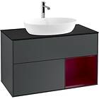 Villeroy & Boch Tvättställsskåp Finion med 2 Lådor Hylla och Bänkskiva för Fristående från Artis Collaro G782HBHG