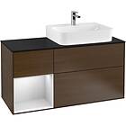 Villeroy & Boch Tvättställsskåp Finion med 3 Lådor Hylla och Bänkskiva för Ocentrerat F142MTGN