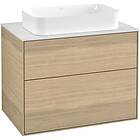 Villeroy & Boch Tvättställsskåp Finion med 2 Lådor och Bänkskiva för Fristående F63100PC
