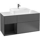 Villeroy & Boch Tvättställsskåp Finion med 3 Lådor Hylla och Bänkskiva för Ytmonterat G411PDGK