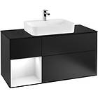 Villeroy & Boch Tvättställsskåp Finion med 3 Lådor Hylla och Bänkskiva för Ytmonterat F412GFPD