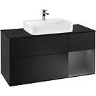 Villeroy & Boch Tvättställsskåp Finion med 3 Lådor Hylla och Bänkskiva för Ytmonterat G422GKPD