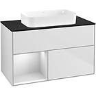 Villeroy & Boch Tvättställsskåp Finion med 2 Lådor Hylla och Bänkskiva för Fristående F652MTMT