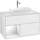 Villeroy & Boch Tvättställsskåp Finion med 2 Lådor Hylla och Bänkskiva för Fristående från Artis Collaro F771GFGF