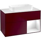 Villeroy & Boch Tvättställsskåp Finion med 2 Lådor Hylla och Bänkskiva för Fristående F661GFHB